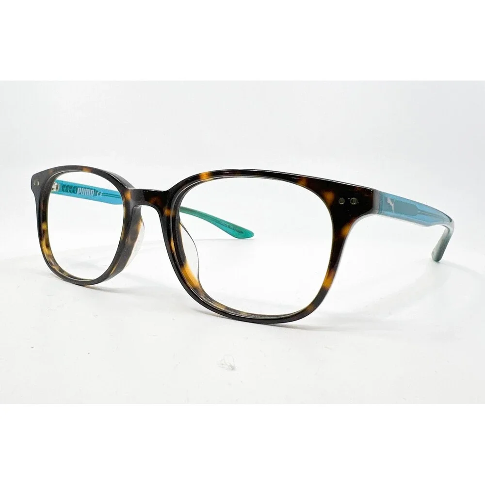 Puma Eyeglasses Mens Brown Tortoise Teal PE0088 001 51-19-145
